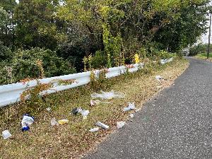 花神荘近くの道路上