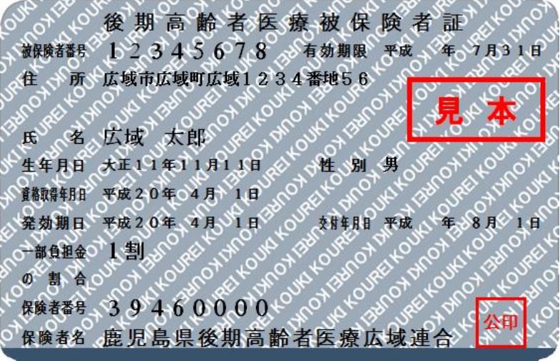 被保険者証（保険証）紺色