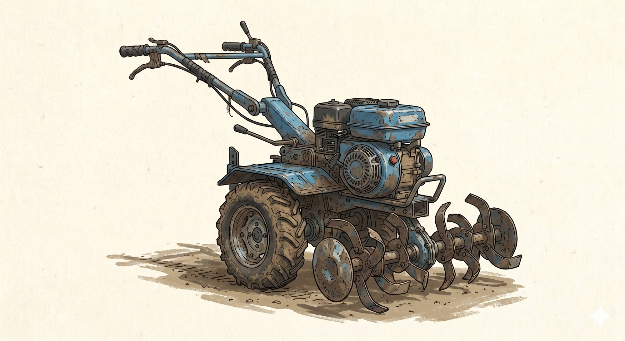 小型耕うん機イラスト